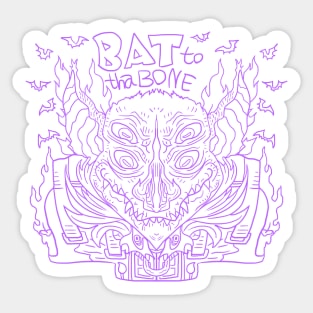 Bat to the bone Pastel Sticker